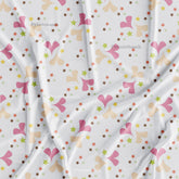 White Baby Floral Printed Fabric Wholesale Market
